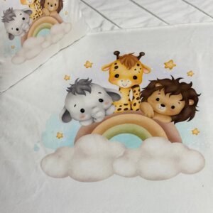 Cobertor de cuna Animalitos Arcoíris