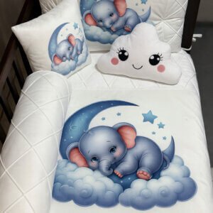 Menaje de cuna Elefantito Soñador