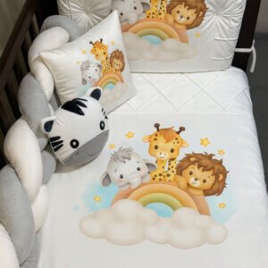 Menaje de cuna Animalitos en el Arcoíris